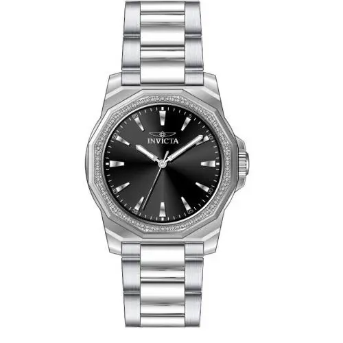 Women`s 49111 Speedway Quartz 3 Hand Black Dial Watch by Invicta