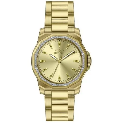 Invicta Men`s 49113 Speedway Quartz 3 Hand Gold Dial Watch