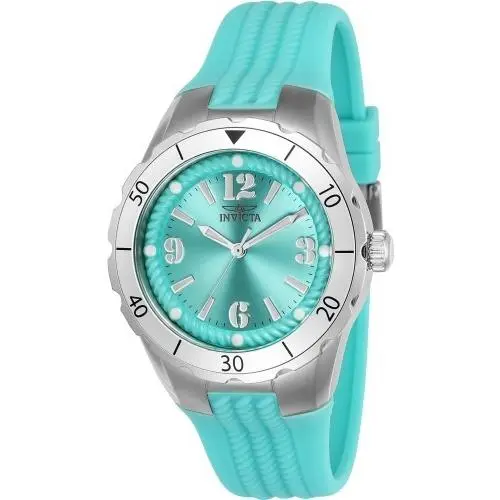 Invicta Women`s 24124 Angel Quartz 3 Hand Cyan Dial Watch