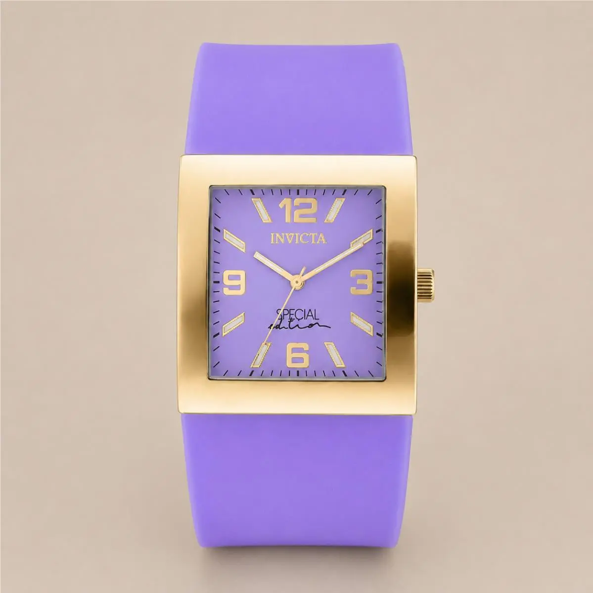 Invicta 18811 Women`s Couture Lavender Polyurethane Band Gold-tone Watch