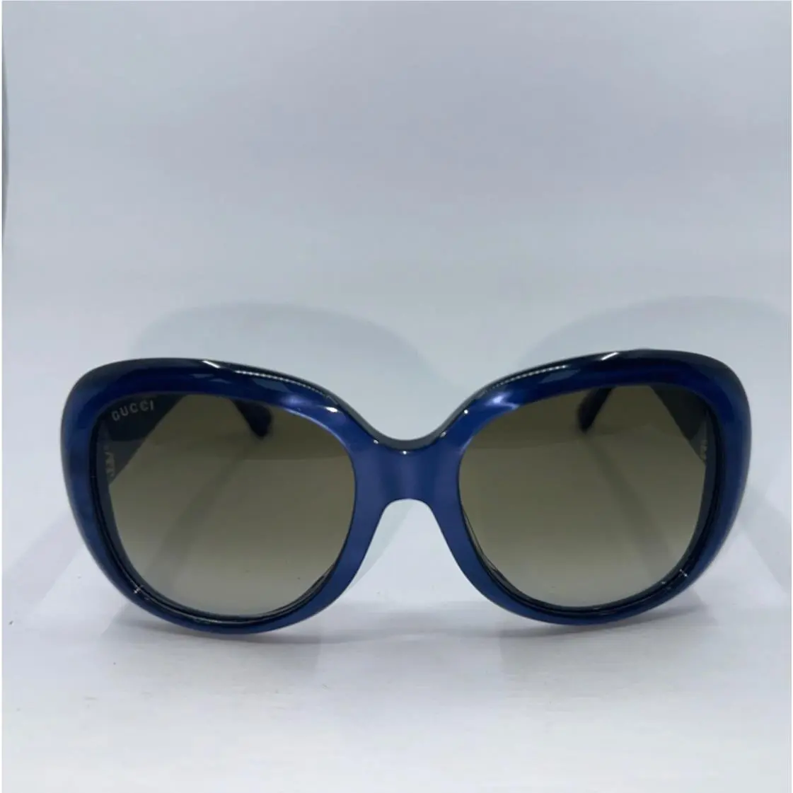 140SA 003 Navy Blue Oversized Sunglasses Gold GG Logo W/box by Gucci