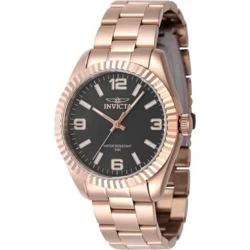 Invicta Women`s 47476 Specialty Quartz 3 Hand Black Dial Watch
