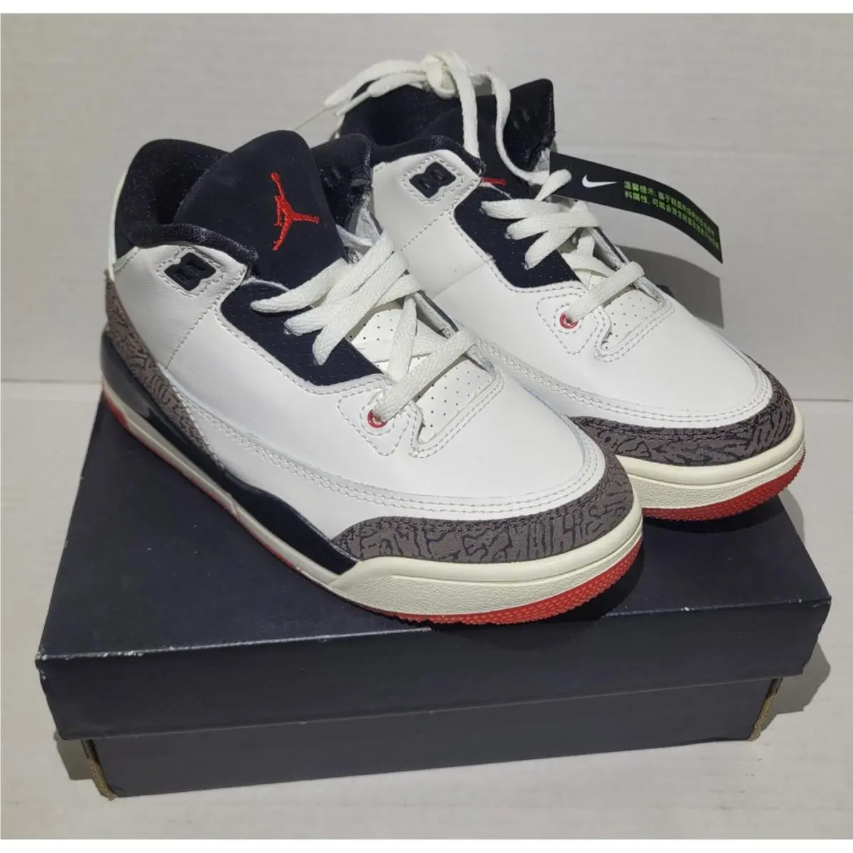 Nike Air Jordan 3 Retro Little Kid`s World`s Best DM0966-103 Size 13C