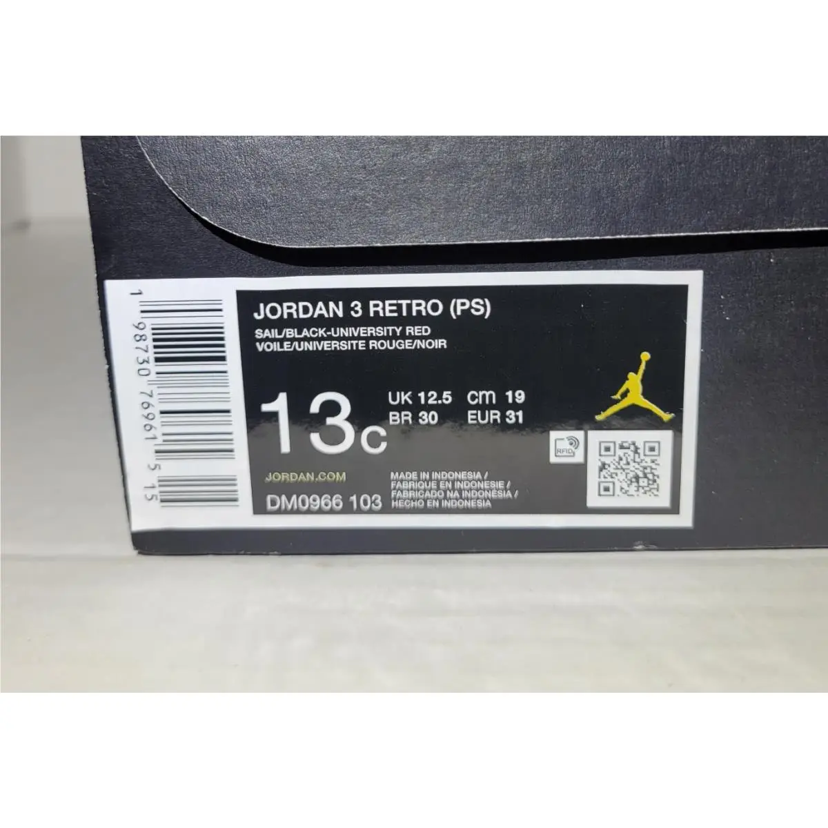 Nike shoes - Air Jordan 3 - Air - DM0966 103 - Sail/Black-University Red (UPC: 198730763910) 8