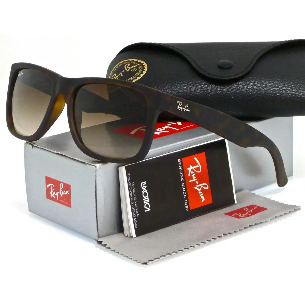 Ray-ban Justin Classic Rubber Tortoise l Brown Gradient RB4165 710/13 55mm