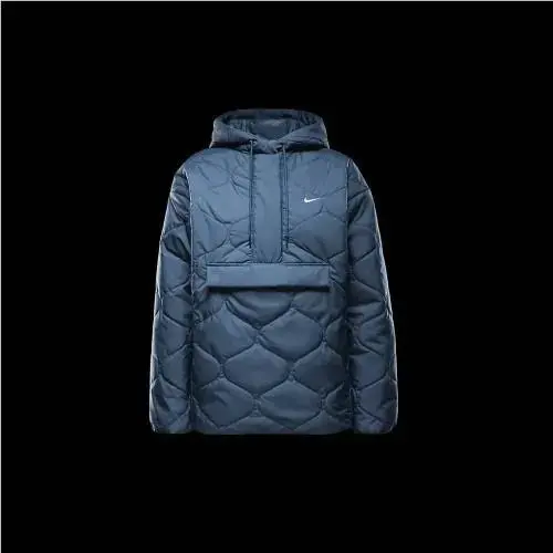 Nike Essential Womens Size XS Repel Padded Quilted Anorak Jacket Blue