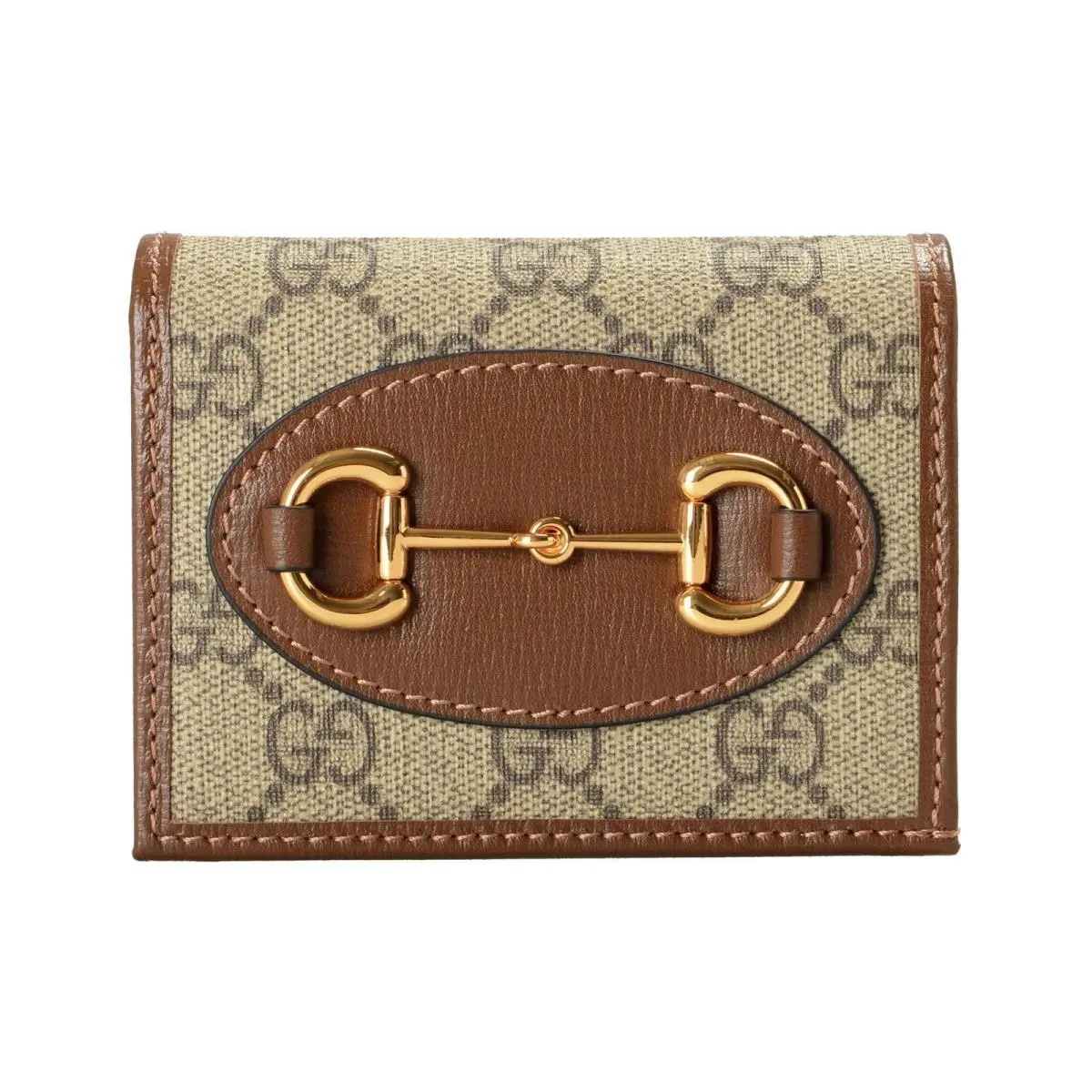 Gucci Women`s Gucci Horsebit 1955 Leather Trimmed Card Case Wallet