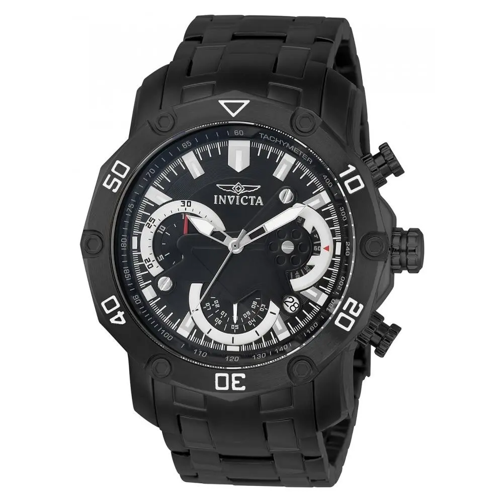 Men`s 22763 Pro Diver Quartz Multifunction Black Dial Watch by Invicta