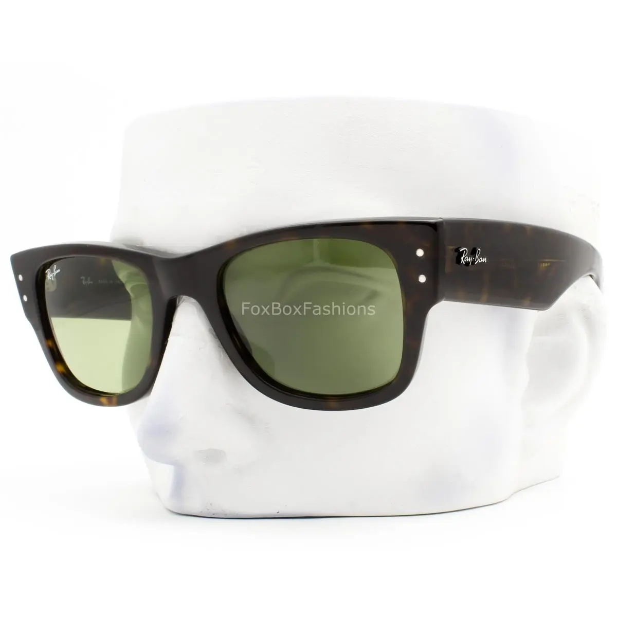 Ray-ban Mega Wayfarer Sunglasses RB 0840S 902/4E Brown Havana Green Glass W/case