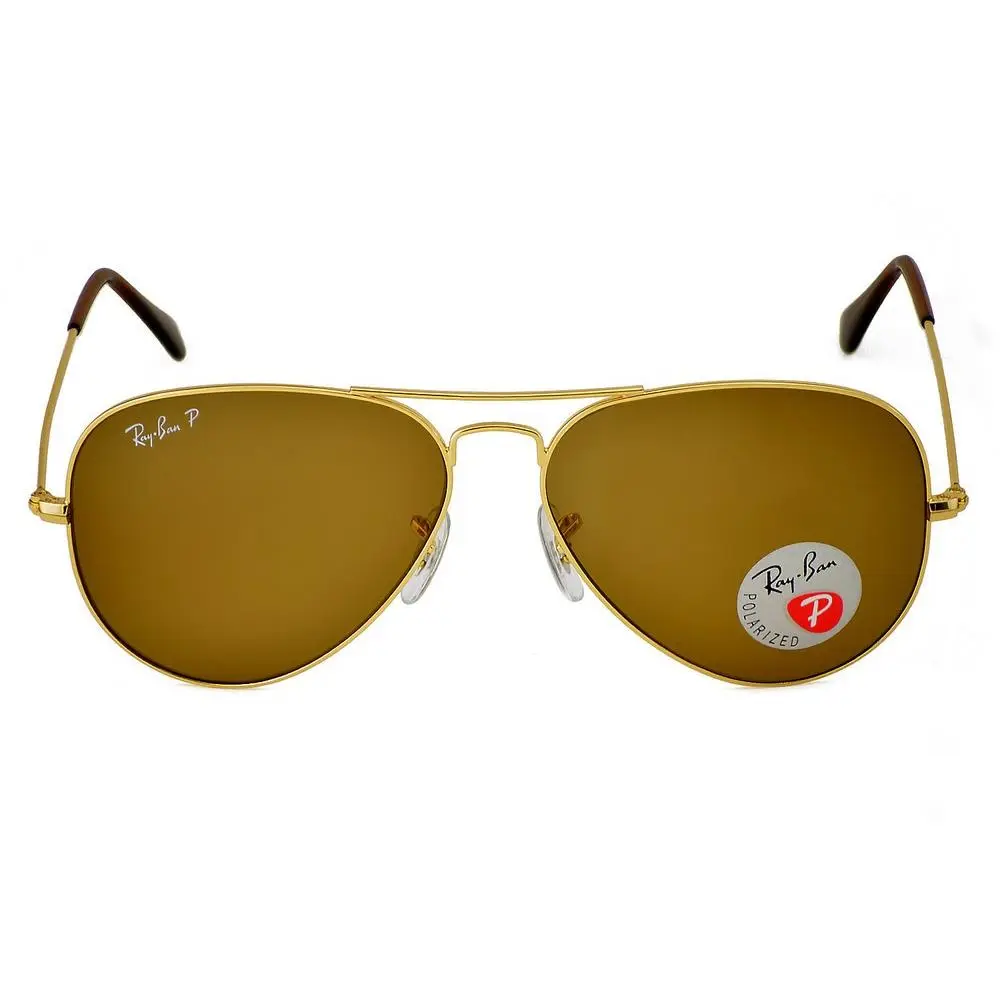 Ray-ban Sunglasses RB3025 Aviator Classic Gold Frame Polarized Brown Lens 58mm by Ray-Ban
