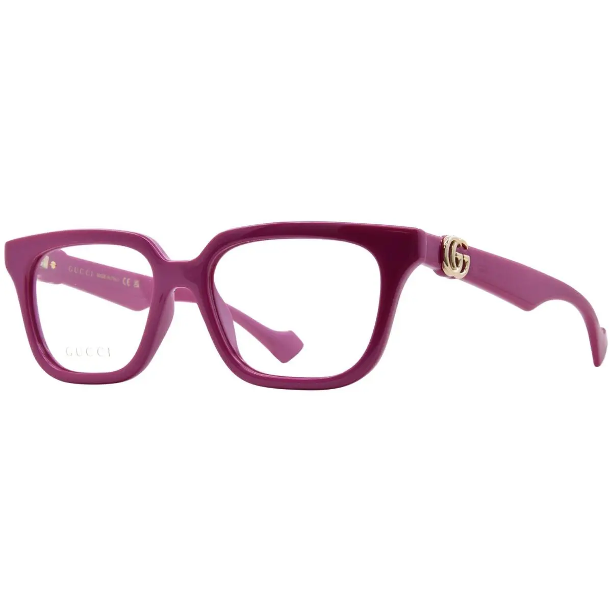 Gucci GG1536 012 Eyeglasses Men`s Fuscia Pink/gold Full Rim Cat Eye 53mm