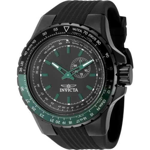 Invicta Men`s 49731 Aviator Quartz VD72 Black Dial Watch