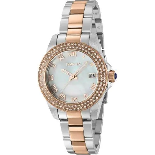 Women`s 36076 Angel Quartz 3 Hand White Dial Watch by Invicta