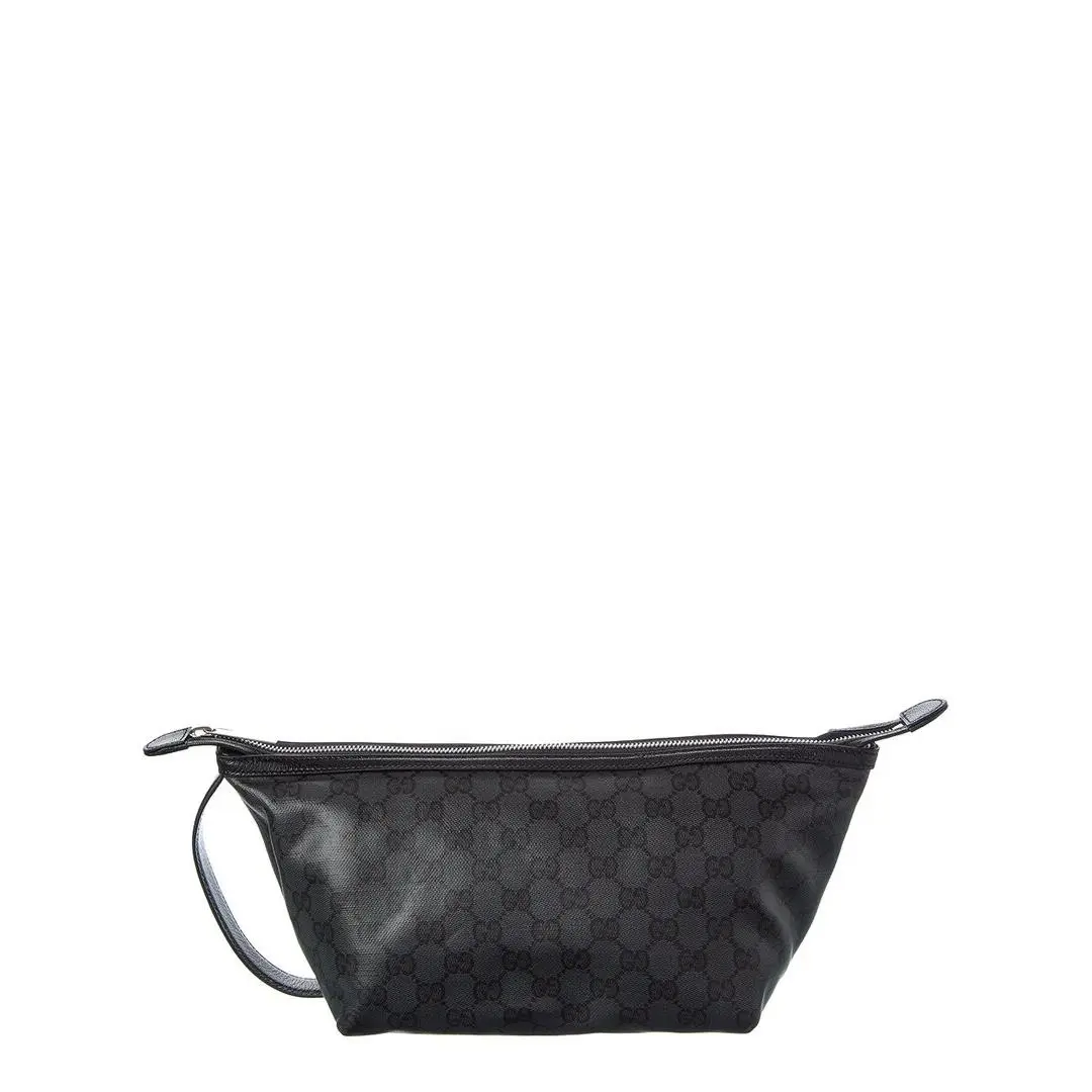 Gucci Gg Web Small Canvas Toiletry Case Men`s Black