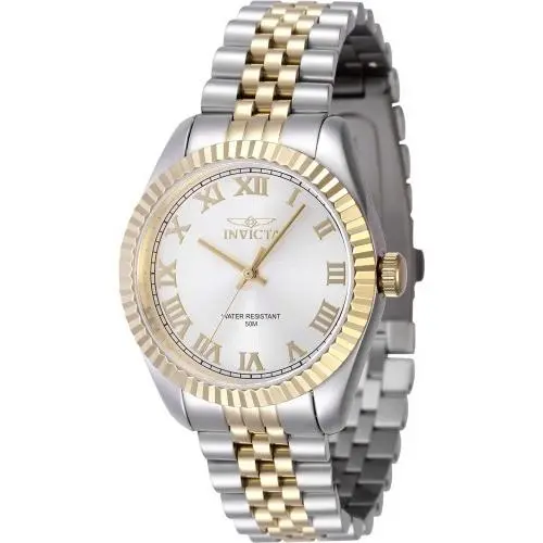 Women`s 47414 Specialty Quartz 3 Hand Silver Dial Watch by Invicta