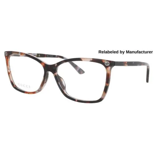 Gucci GG0025O-015-58-RELABELED Eyeglasses Eye Glasses 015 Havana 5