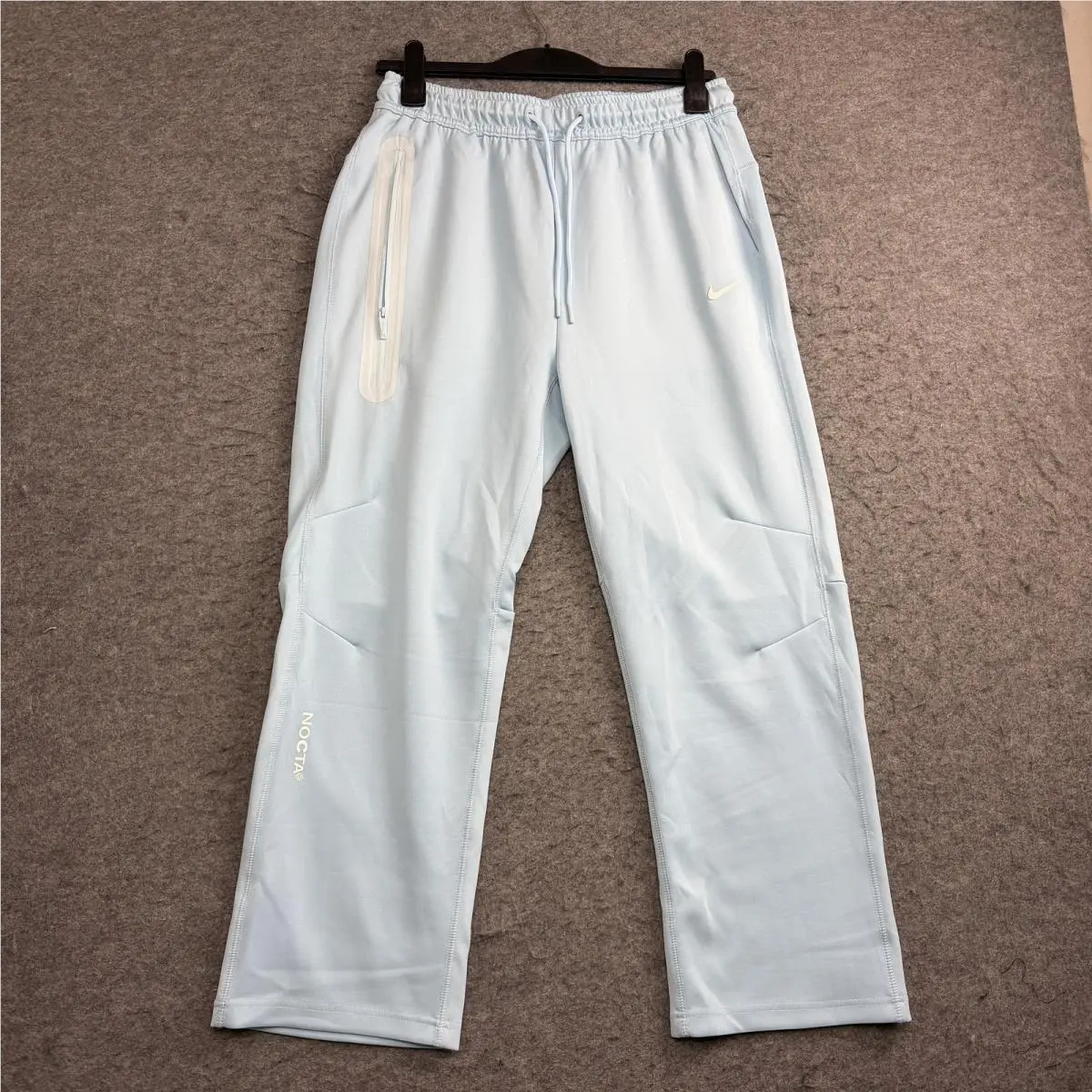 Nike Nocta Track Pants Mens XL Blue Knit Zip Pocket Elastic Waist FC8461-480