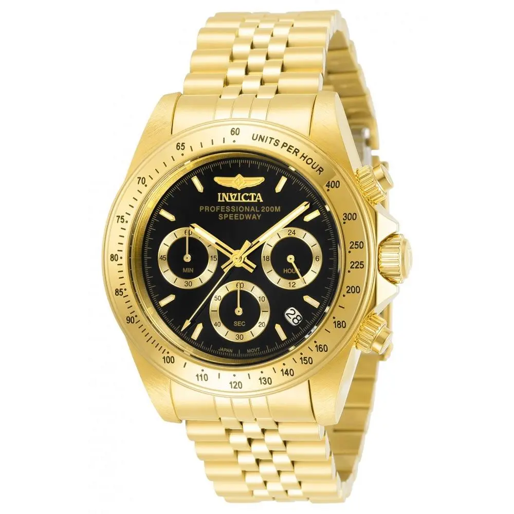 Men`s 31001 Speedway Quartz Chronograph Black Dial Watch by Invicta