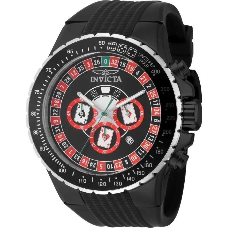 Invicta Men`s 49849 Aviator Quartz VD53 Black Dial Watch