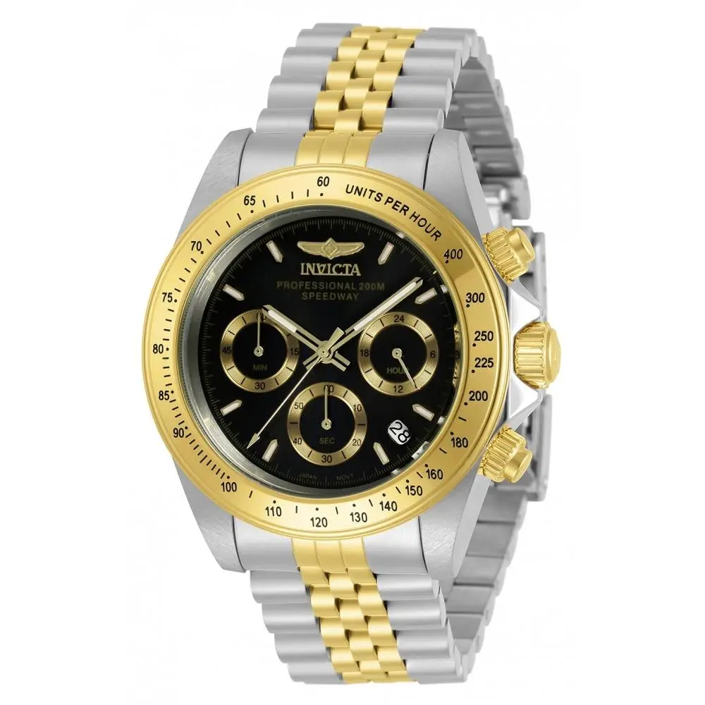 Men`s 30992 Speedway Quartz Chronograph Black Dial Watch by Invicta