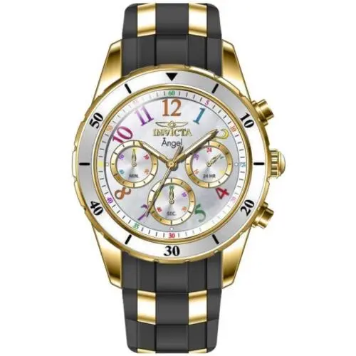 Women`s 49803 Angel Quartz VD54 White Dial Watch by Invicta
