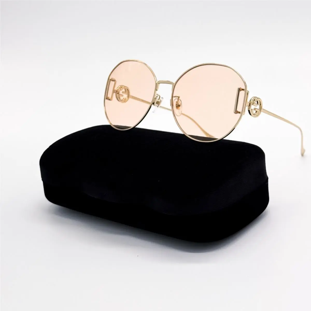 Gold Cream Round Women Sunglasses GG1206SA 004 by Gucci