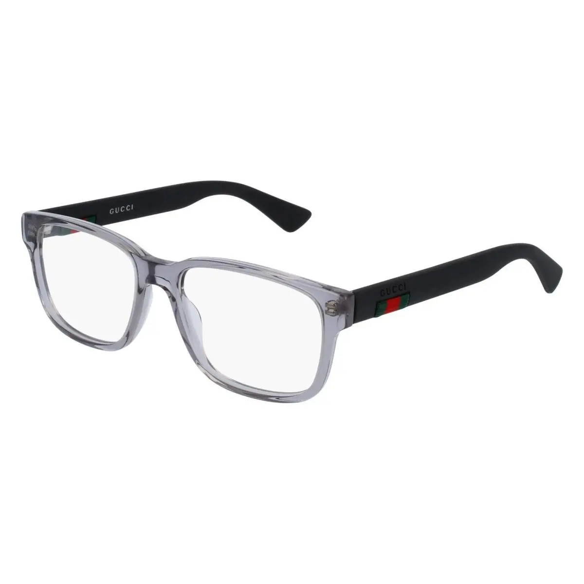 Gucci GG0011O 003 Grey Crystal Square Eyeglasses 53mm Men`s Made in Italy