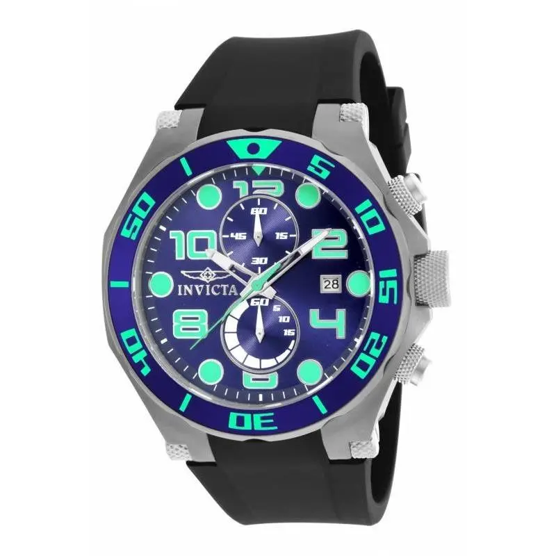 Men`s 17813 Pro Diver Quartz Multifunction Blue Dial Watch by Invicta