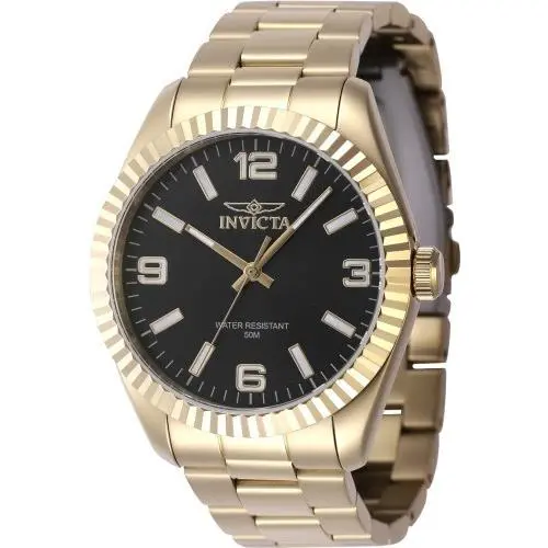 Invicta Men`s 47458 Specialty Quartz 3 Hand Black Dial Watch