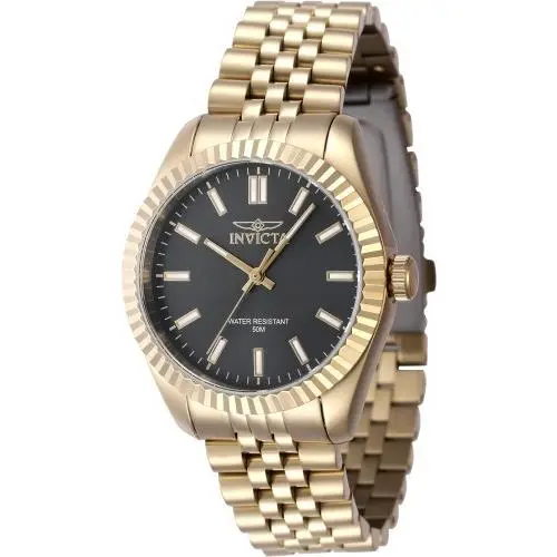 Women`s 47504 Specialty Quartz 3 Hand Black Dial Watch by Invicta