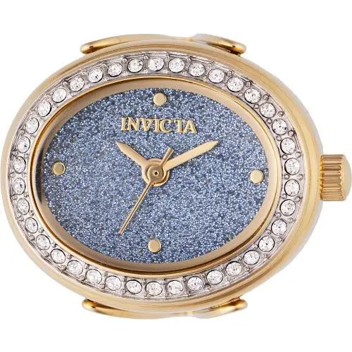 Women`s 49603 Mini Quartz 2 Hand Blue Dial Ring Watch by Invicta