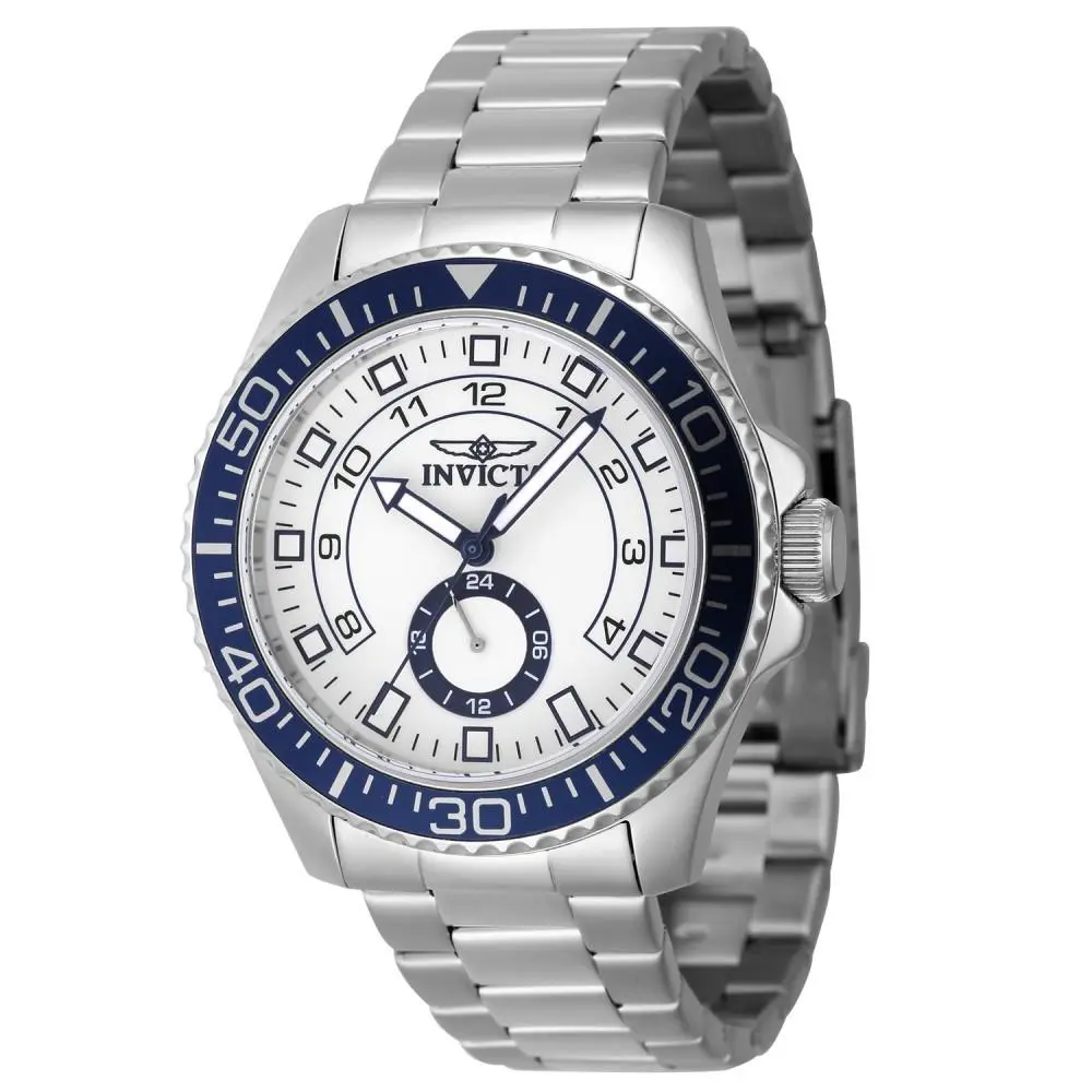 Men`s 47124 Pro Diver Quartz Multifunction White Dial Watch by Invicta