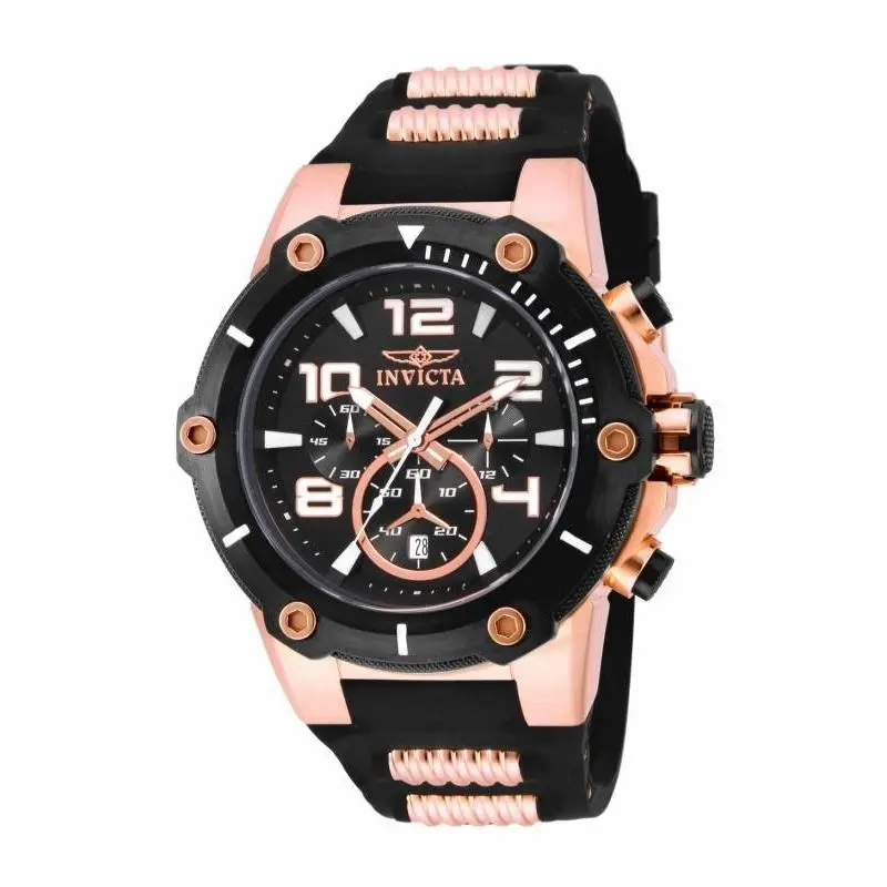 Men`s 17201 Speedway Quartz Chronograph Black Dial Watch by Invicta