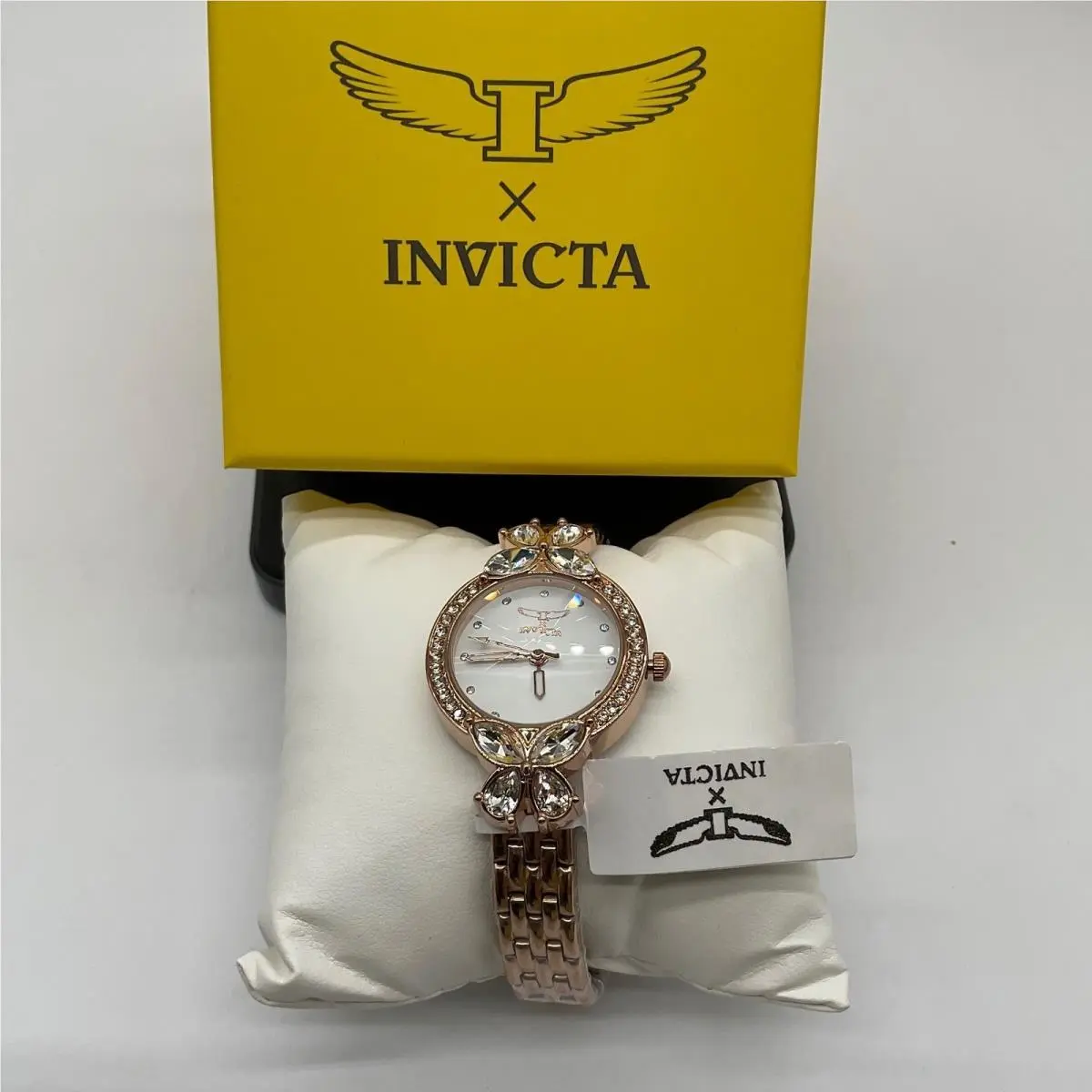 Invicta Wildflower I Womens Watch 30mm Rose Gold Crystal Bezel 55355