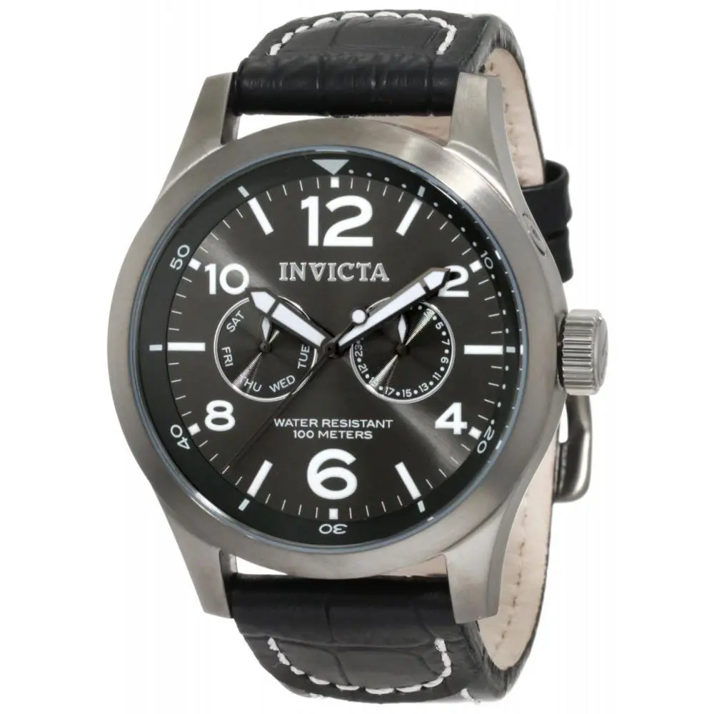 Invicta Men`s 10492 I-force Quartz Multifunction Charcoal Dial Watch