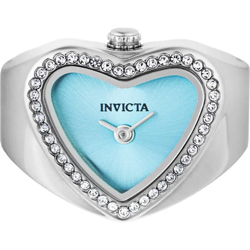 Invicta Women`s 49573 Mini Quartz Light Blue Dial Ring Watch