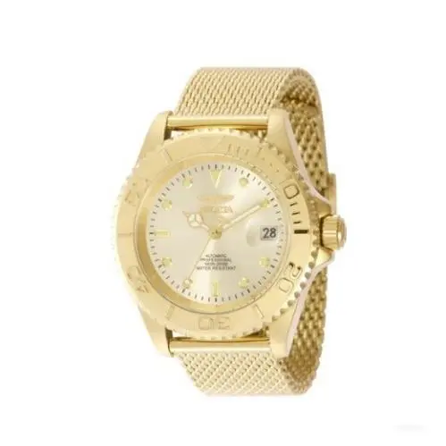 Invicta Mens Watch Gold Tone. Rare Model 50216 Automatic Mechanical