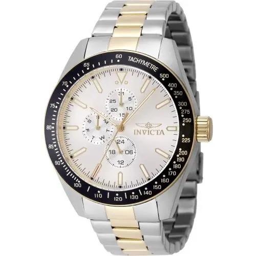 Invicta Men`s 48861 Aviator Quartz VH67 Silver Dial Watch