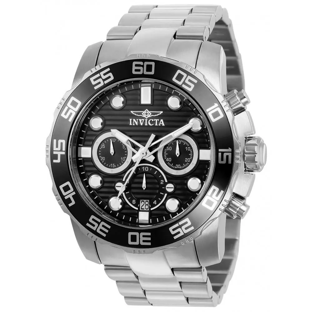 Women`s 22226 Pro Diver Quartz Chronograph Black Dial Watch by Invicta