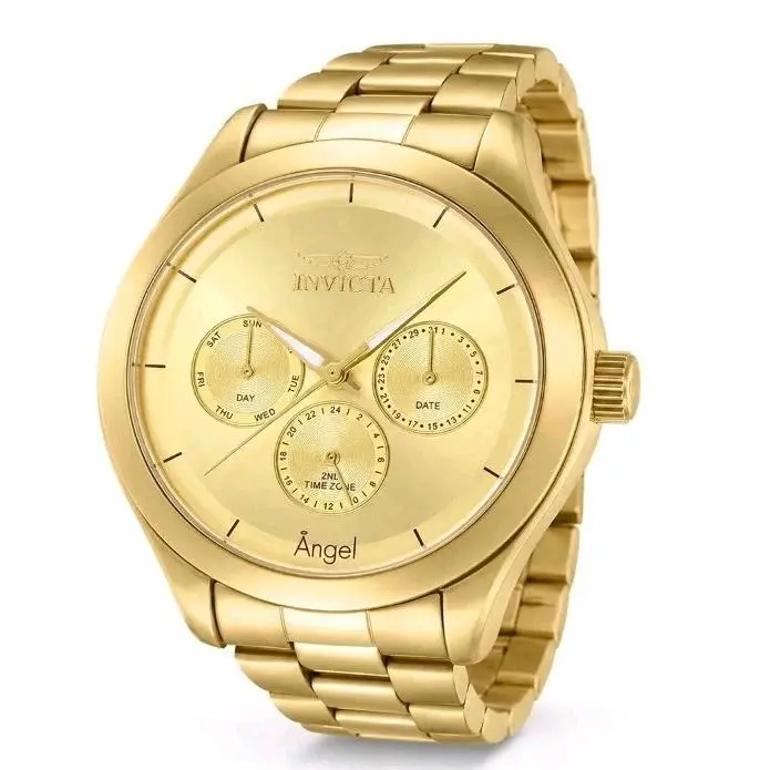 Invicta Women`s Watch Angel 40mm Gold Tone Dial Steel Bracelet 12466