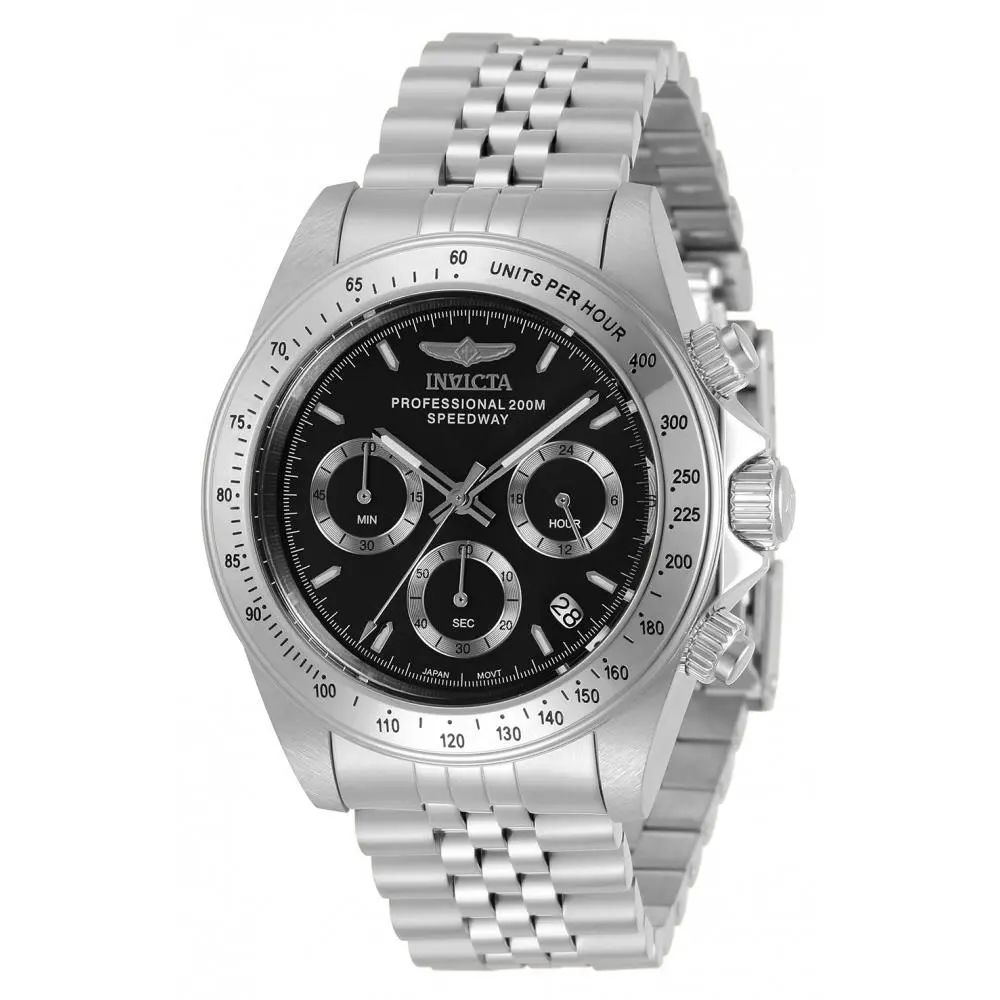 Men`s 30989 Speedway Quartz Chronograph Black Dial Watch by Invicta