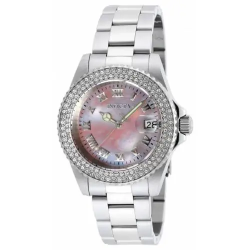 Women`s 19874 Angel Quartz 3 Hand Light Pink Dial Watch by Invicta