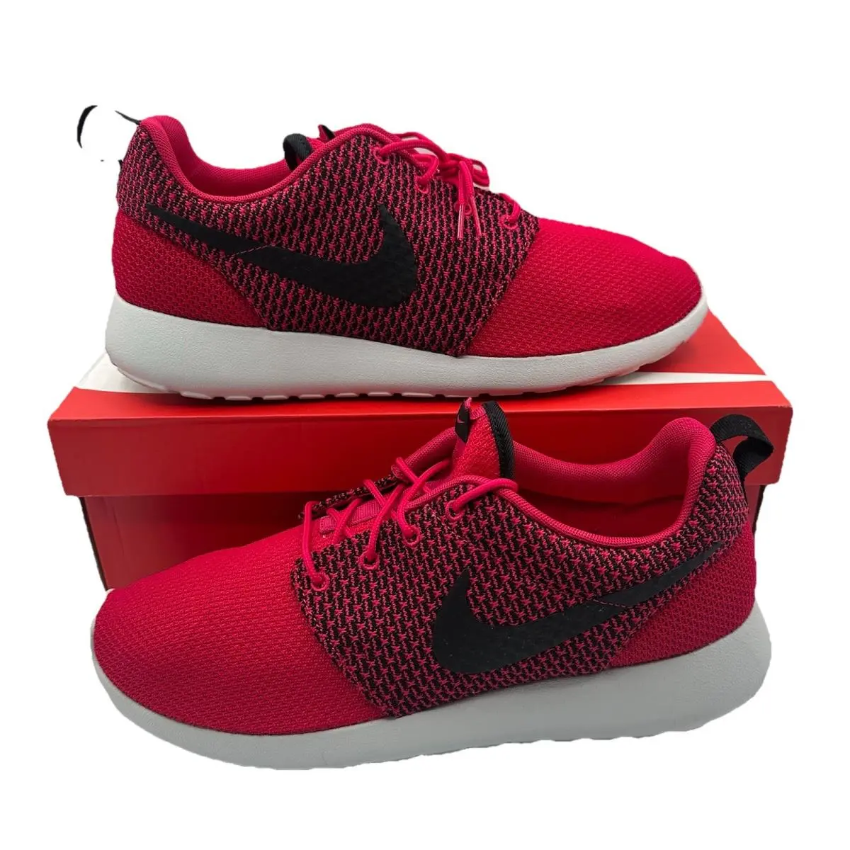 Nike Rosherun Running Shoes Mens Sz 10.5 Fuchsia Pink/black Sneakers 511881-662