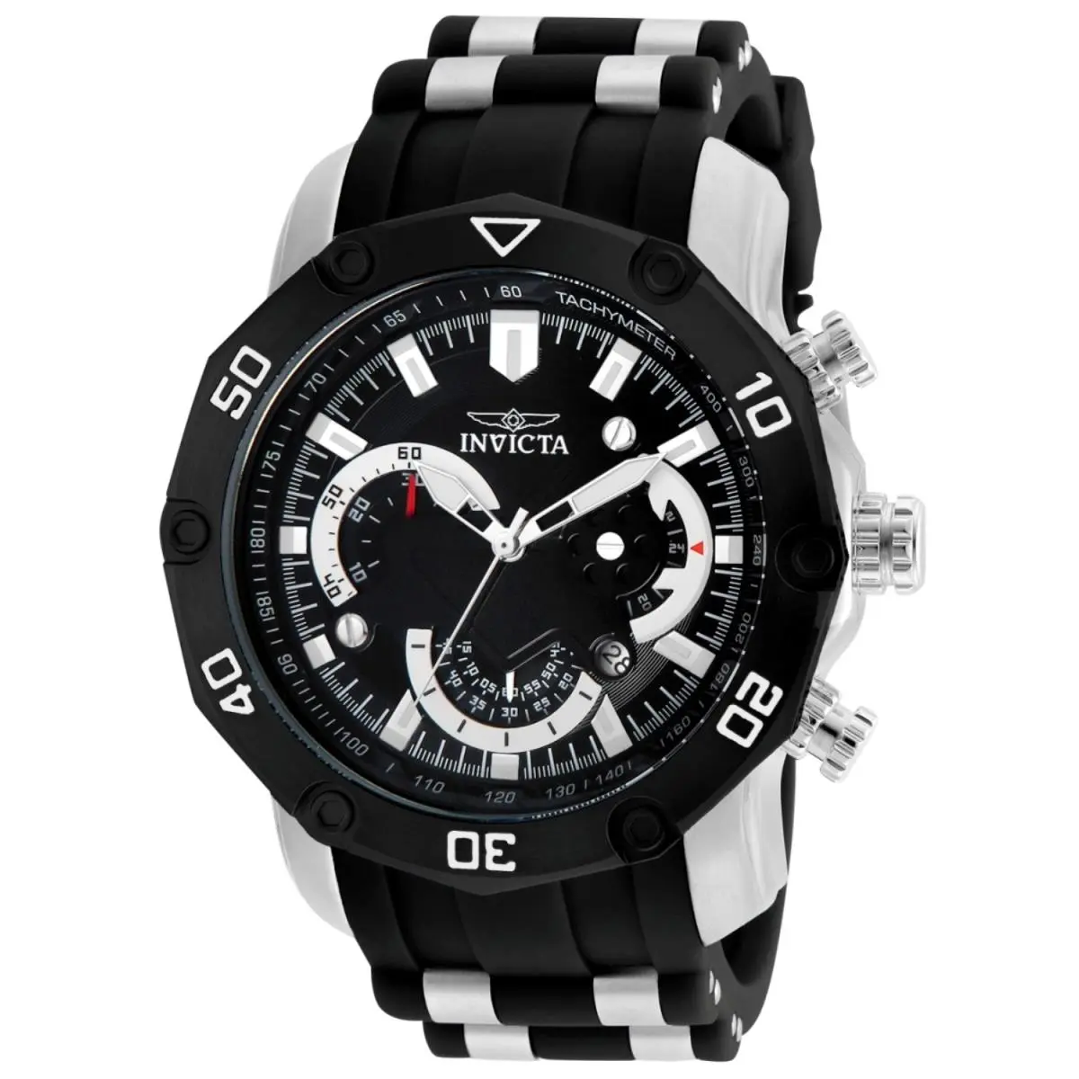 Invicta Men`s 22797 Pro Diver Quartz 3 Hand Black Dial Watch