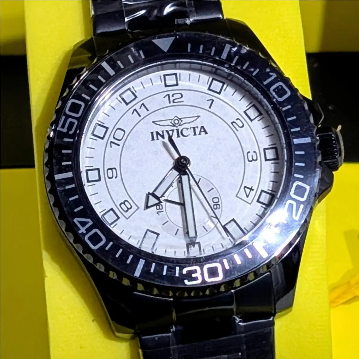 Invicta Pro Diver Command Men`s Watch-44mm Black with White Dial 50567
