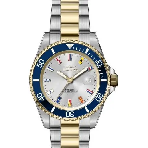 Invicta Men`s 49887 Pro Diver Quartz 3 Hand Silver Dial Watch