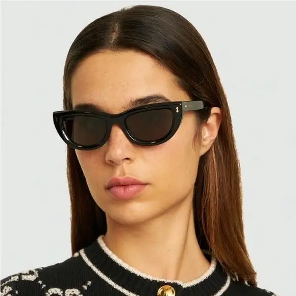 GG1521S 001 Cat Eye Black Grey Women Sunglasses  by Gucci
