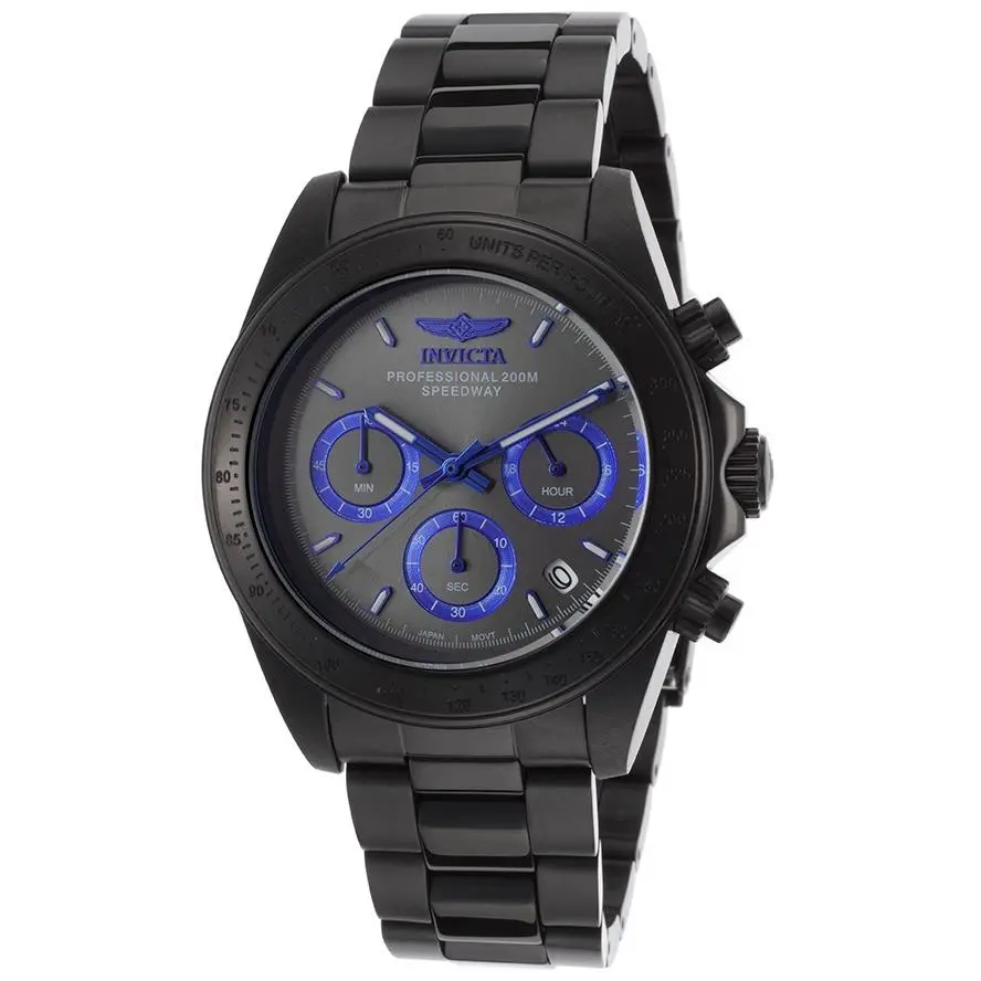 Men`s 17313 Speedway Quartz Chronograph Charcoal Dial Watch by Invicta