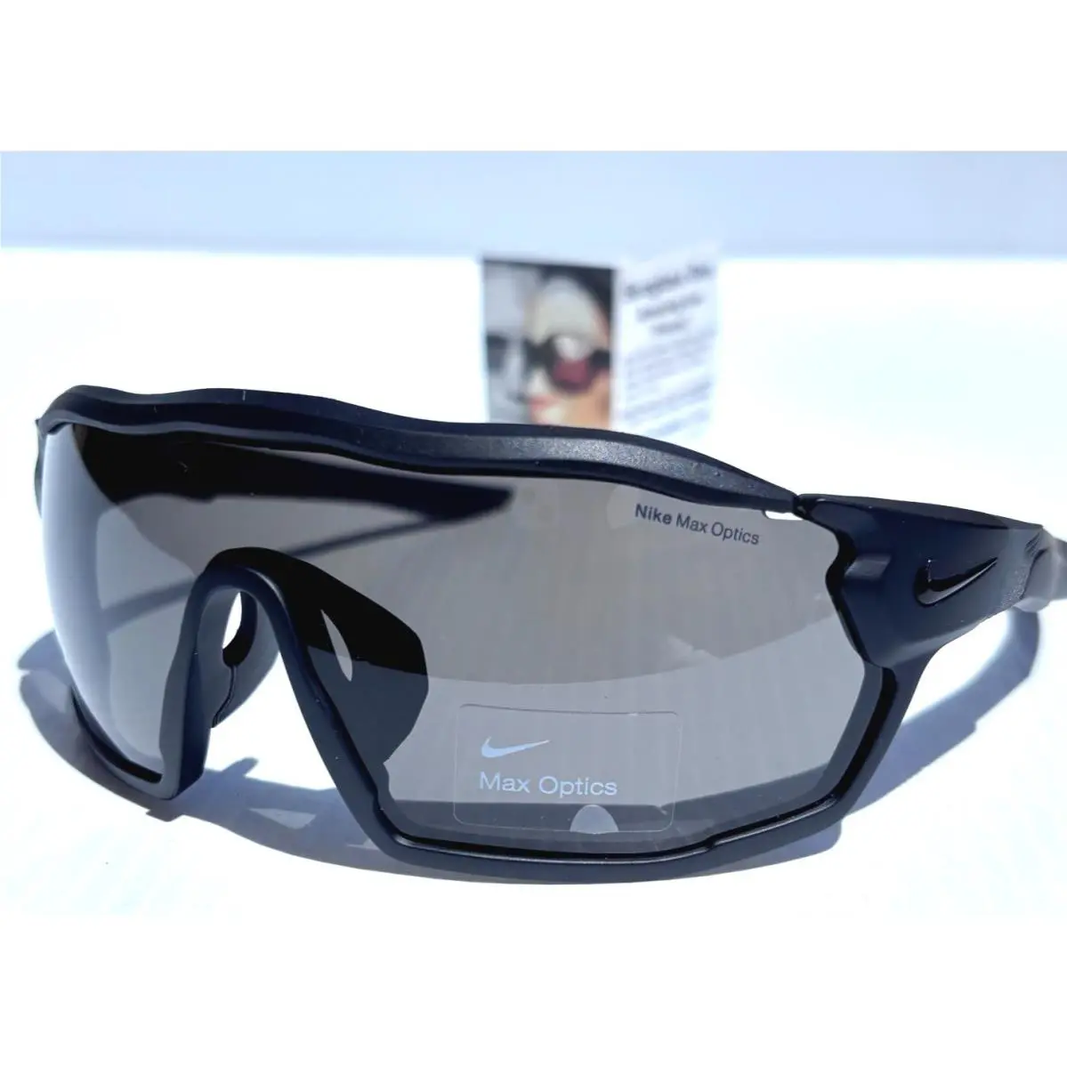 Show X Rush N Matte Black Frame Field Baseball Grey Sunglass 4606X 010 by Nike