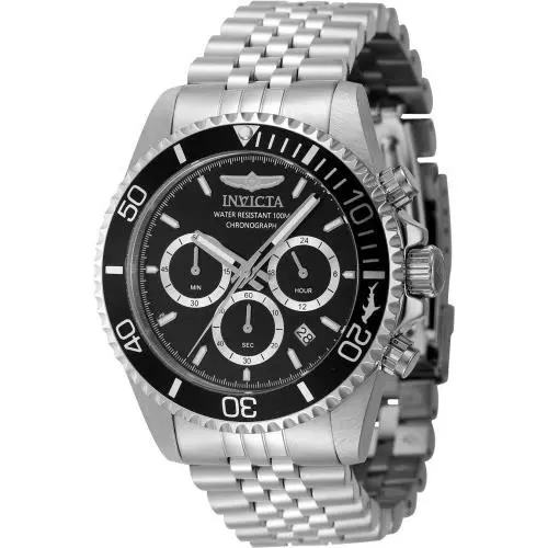 Men`s 48381 Pro Diver Quartz Chronograph Black Dial Watch by Invicta